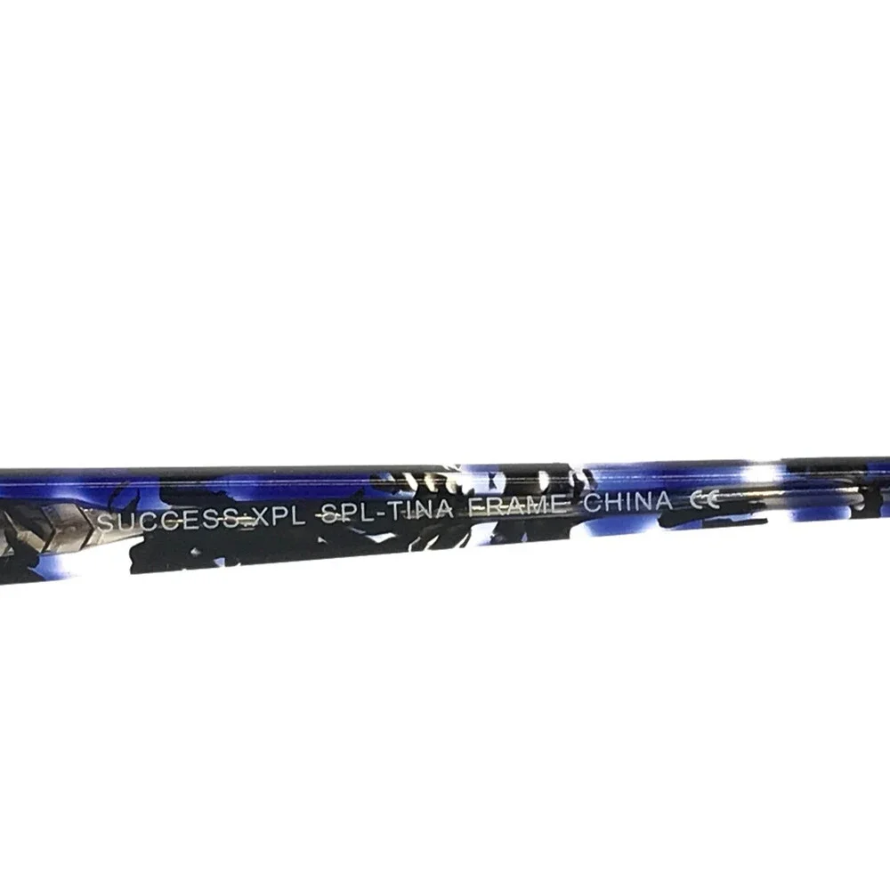 Success Eyeglasses Frames SPL-TINA BLUE Black Cat Eye Full Rim 52-17-140